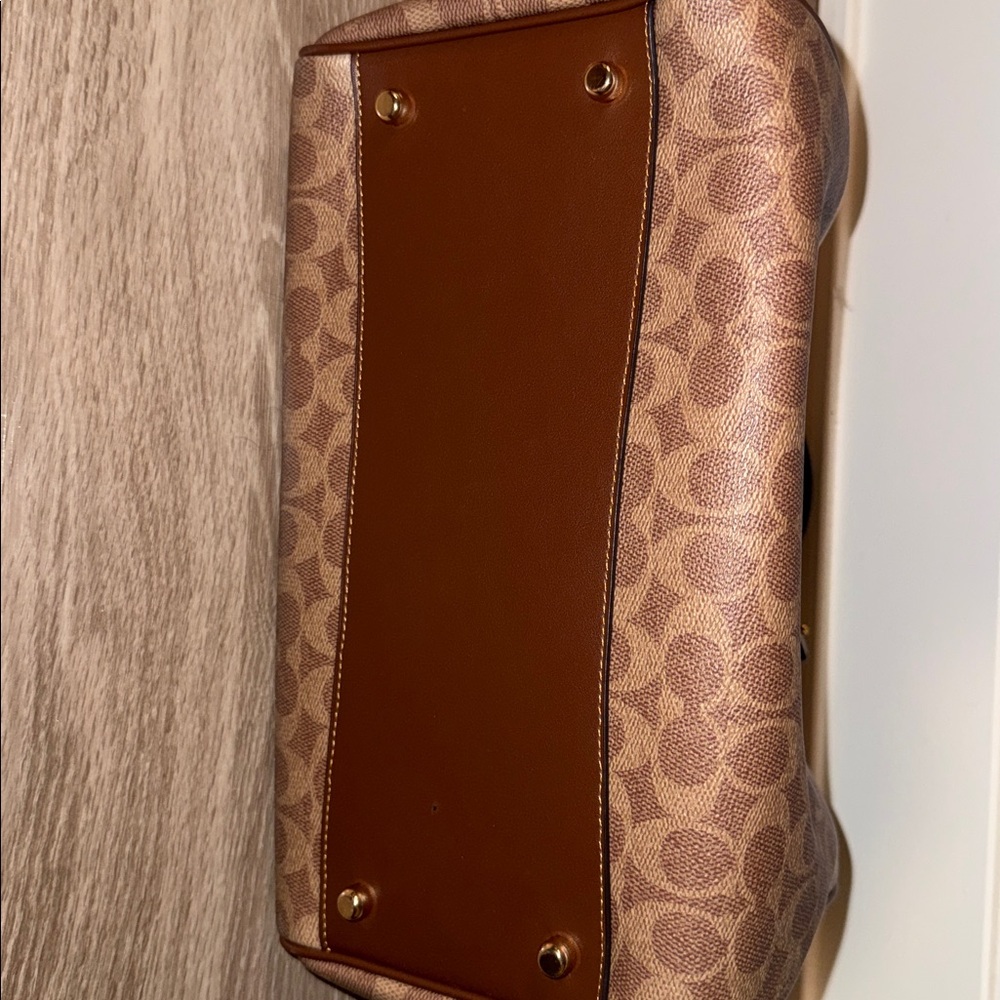 Coach Signature Canvas Satchel in Brown and Tan - Picture 7 of 7